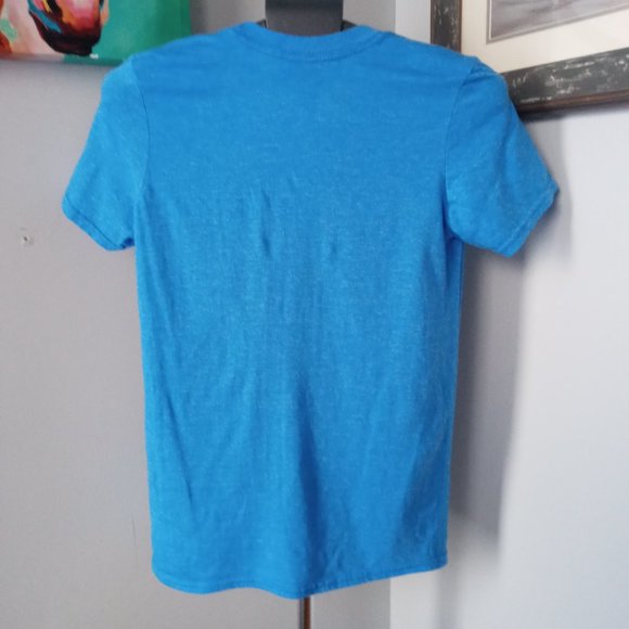 Tragically Hip The Maple Leaf Album Names Logo Heather Blue T-Shirt size small - Picture 2 of 7